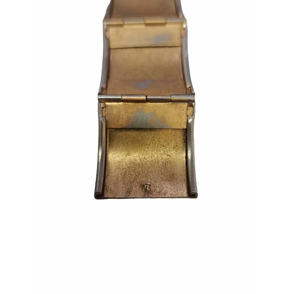 Vintage Stunning Mottled/Peking Glass Bezel Set Textured Bracelet (A2397) - Picture 7 of 13